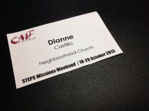OMF STEPS 2013 Name Card